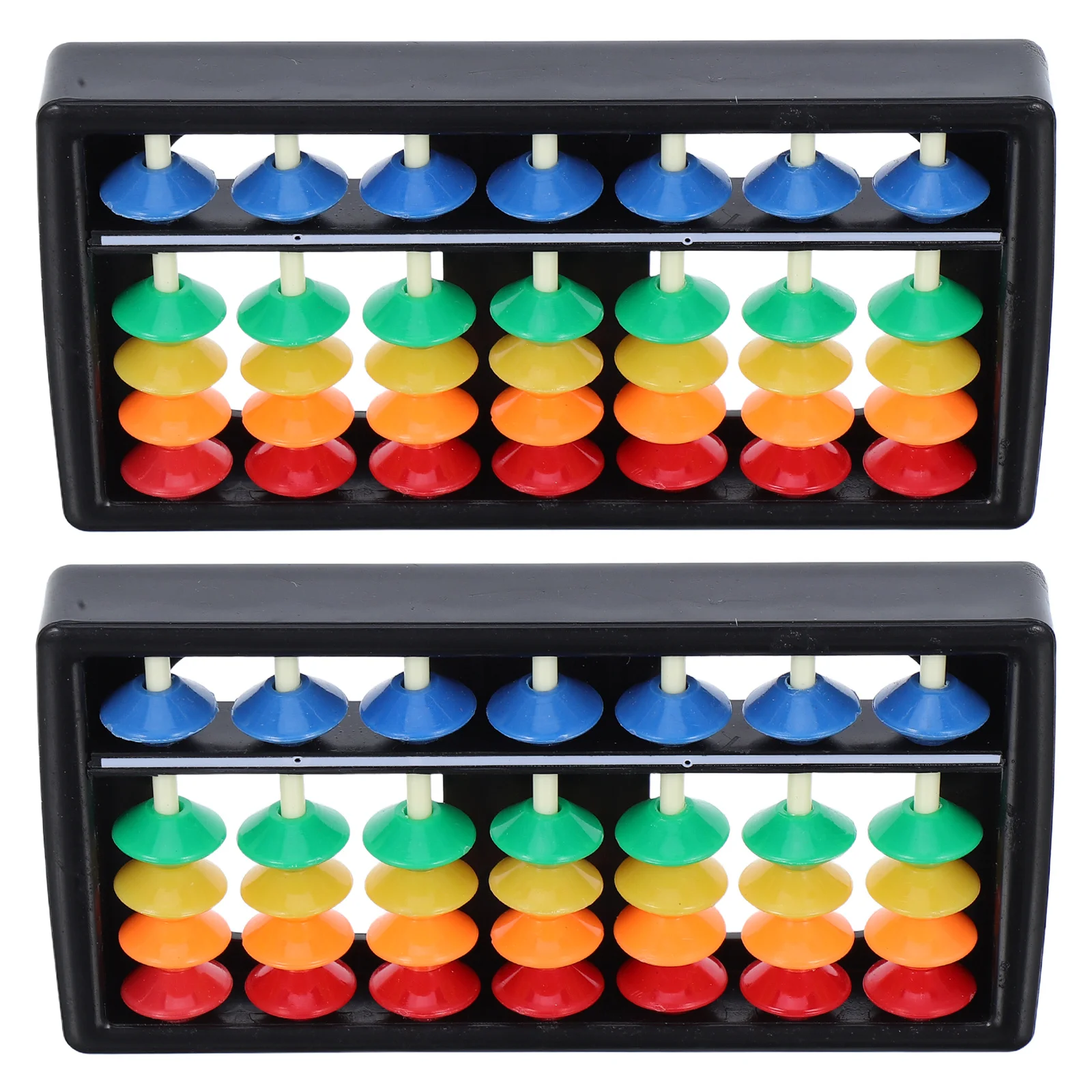 2 stks Kleurrijke Kraal Abacus Kids Math Learning Tool Abs Rekenkundige Educatief Tellen Hulpmiddel Voor Kinderen Vroege Ontwikkeling