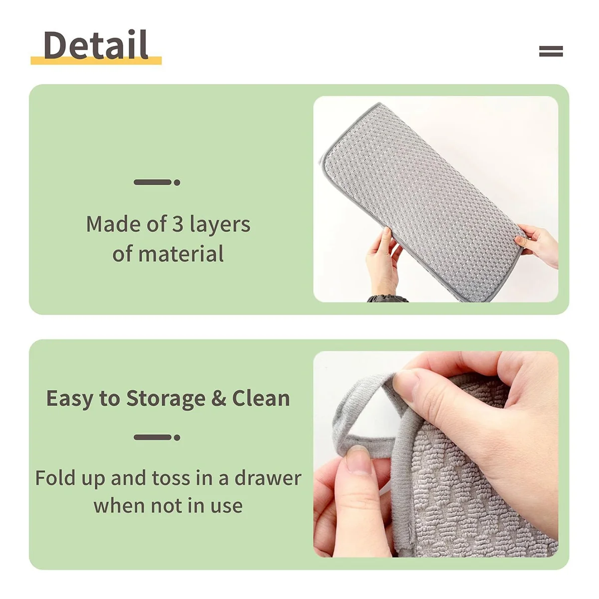 CHCH 3PCS Dish Drying Mat,Absorbent Microfiber Dishes Drainer Mats,Size Drainer Pads for Kitchen Counter,Coffee 24 X 17Inch