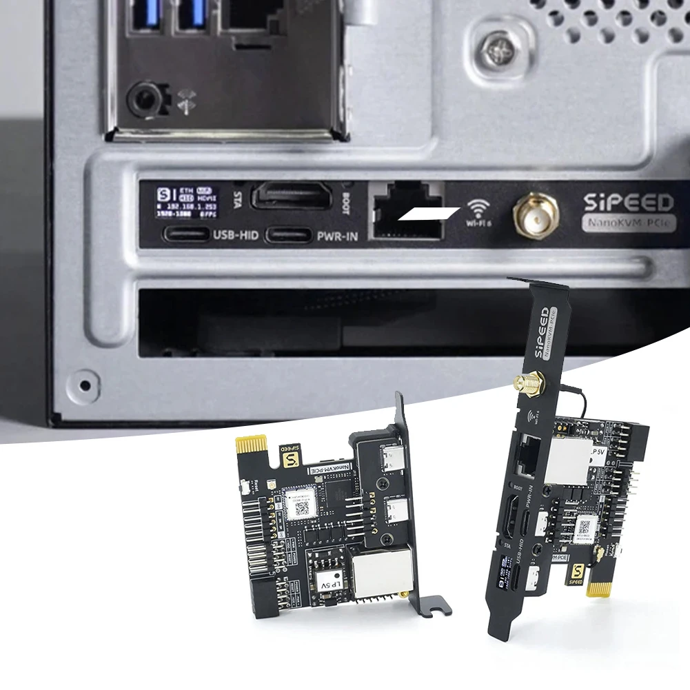 

NanoKVM PCIE Version Remote Control Operation And Maintenance Server ATX PC Remote Control RISC-V Nano KVM Over IP for PiKVM