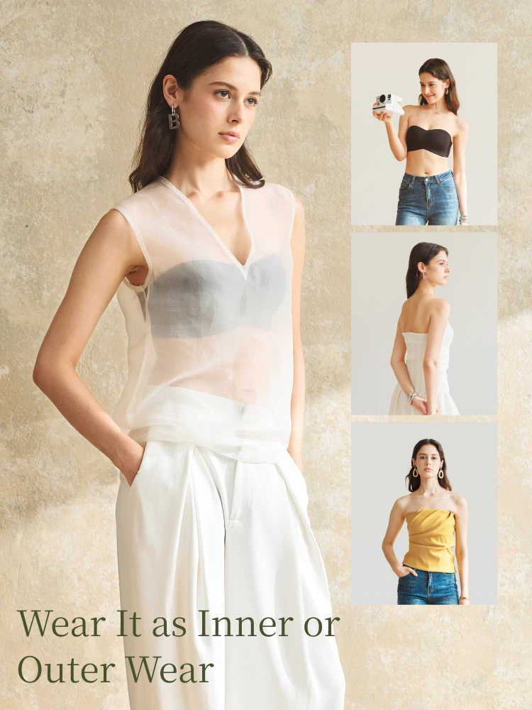 

SUJIIN Summer Strapless Bra Set for Women Sexy Wireless Seamless Push Up Invisible Bras Tube Tops Female Underwear MX266+N194