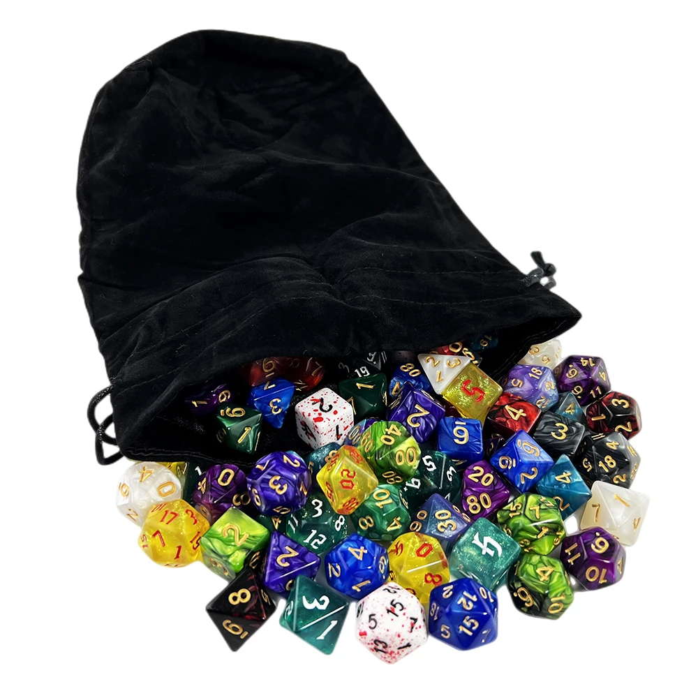 Dice Bag Dice Holder Role Game High Quality Velvet Drawstring Bag Jewelry Packing For TRPG Table Games Entertainment Board Games