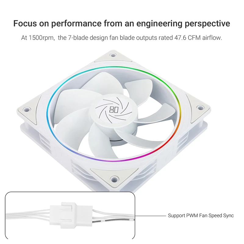 TL-S12RW X3 CPU Fan 120Mm Reverse Fan Case Cooler Fan Comes With ARGB Lighting,CPU Cooling Fan With 1500RPM Speed-Retail