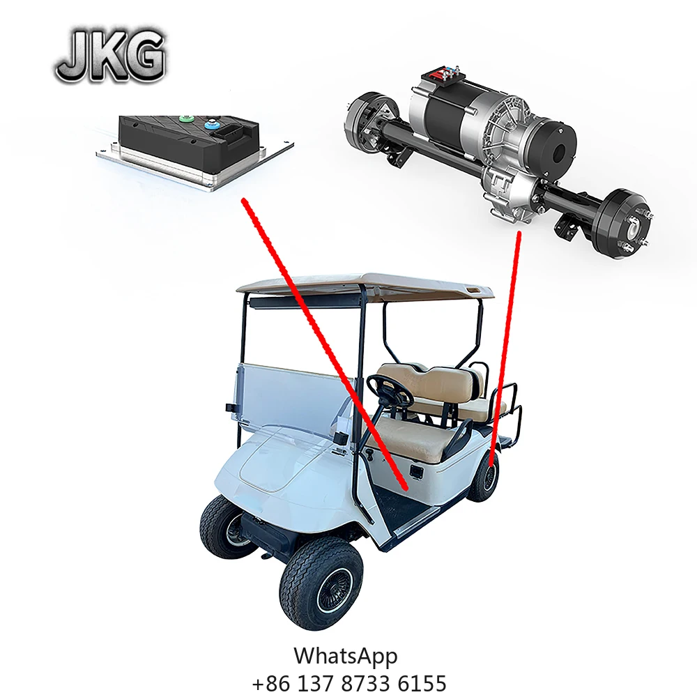 

3000W-5000W DC Motor Permanent Magnet Synchronous Drum Brake Electric Rear Axle With Brushless Controller For EZGO Golf Cart