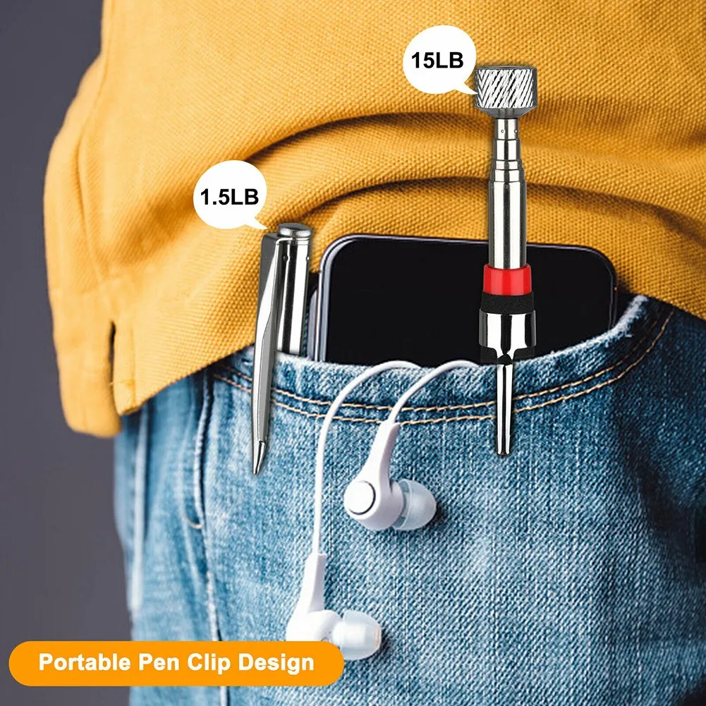 Pick Up Tool Telescopic 1 Set 1.5-15Ib 4pcs Extend Inspection Flexible Magnetic Multipurpose Pick-Up Tool  Pick