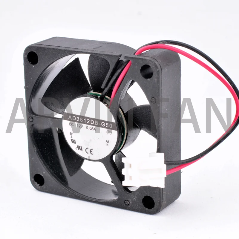 AD3512DB-G50 3.5cm 35mm Fan 35x35x10mm DC12V 0.05A 2 Lines Dual Ball Bearing Ultra-quiet Micro Host Cooling Fan