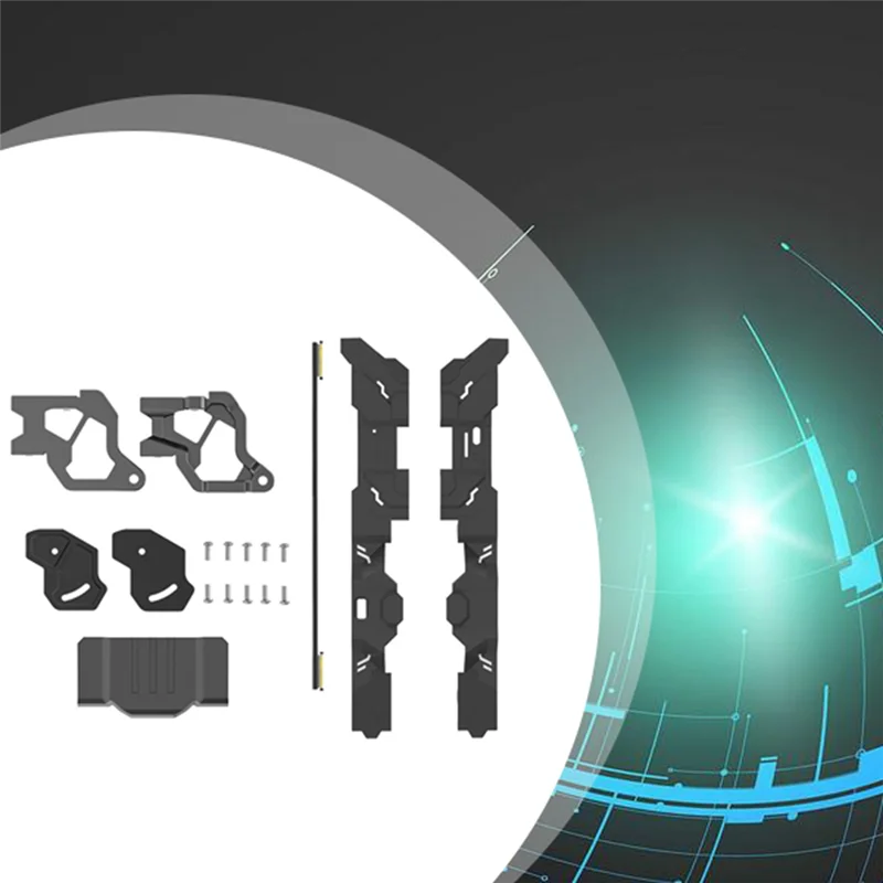 SQPP-CNC Camera Side Plate Upgrade Kit With 220MM Coaxial Cable For Chimera 7 Pro V2/DJI O4 Pro FPV Drone Parts