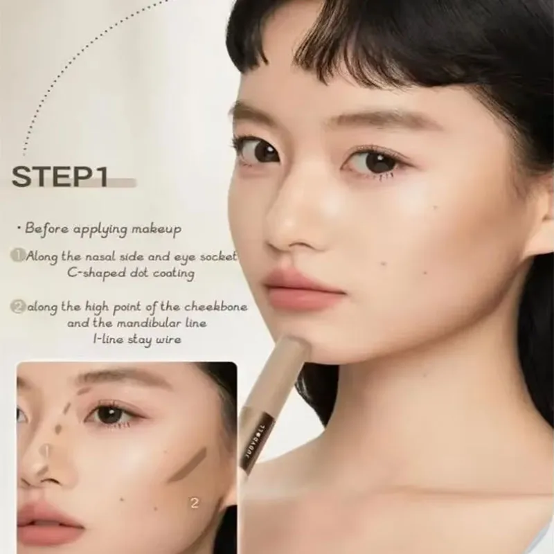Judydoll Liquid Highlighter Contour Dual Head Matte High Gloss Face Bronzer Natural Shadows Waterproof Nose Shaping Pen Makeup view 4