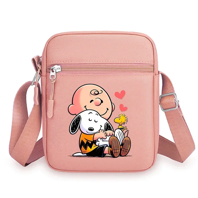 Kawaii Snoopy Women Men Shoulder Bag Fashion Mini Oxford Mobile Phone Bag Crossbody Bag Kawaii Ladies Waist Pack Wallet Gift view 4