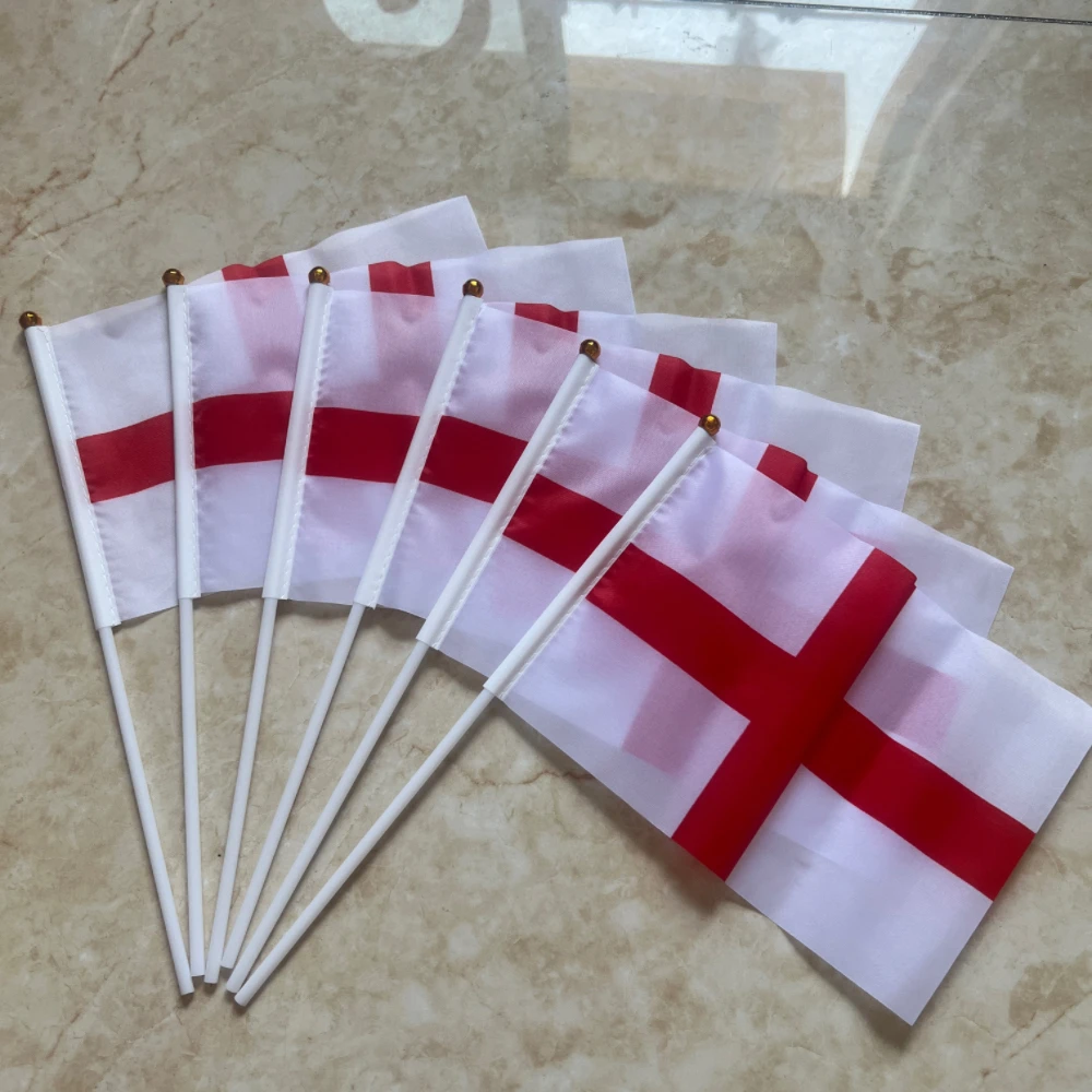 علم المملكة المتحدة والإنجليزية ، البوليستر ، عبر سانت جورج ، الإنجليزية ، 14x21cm