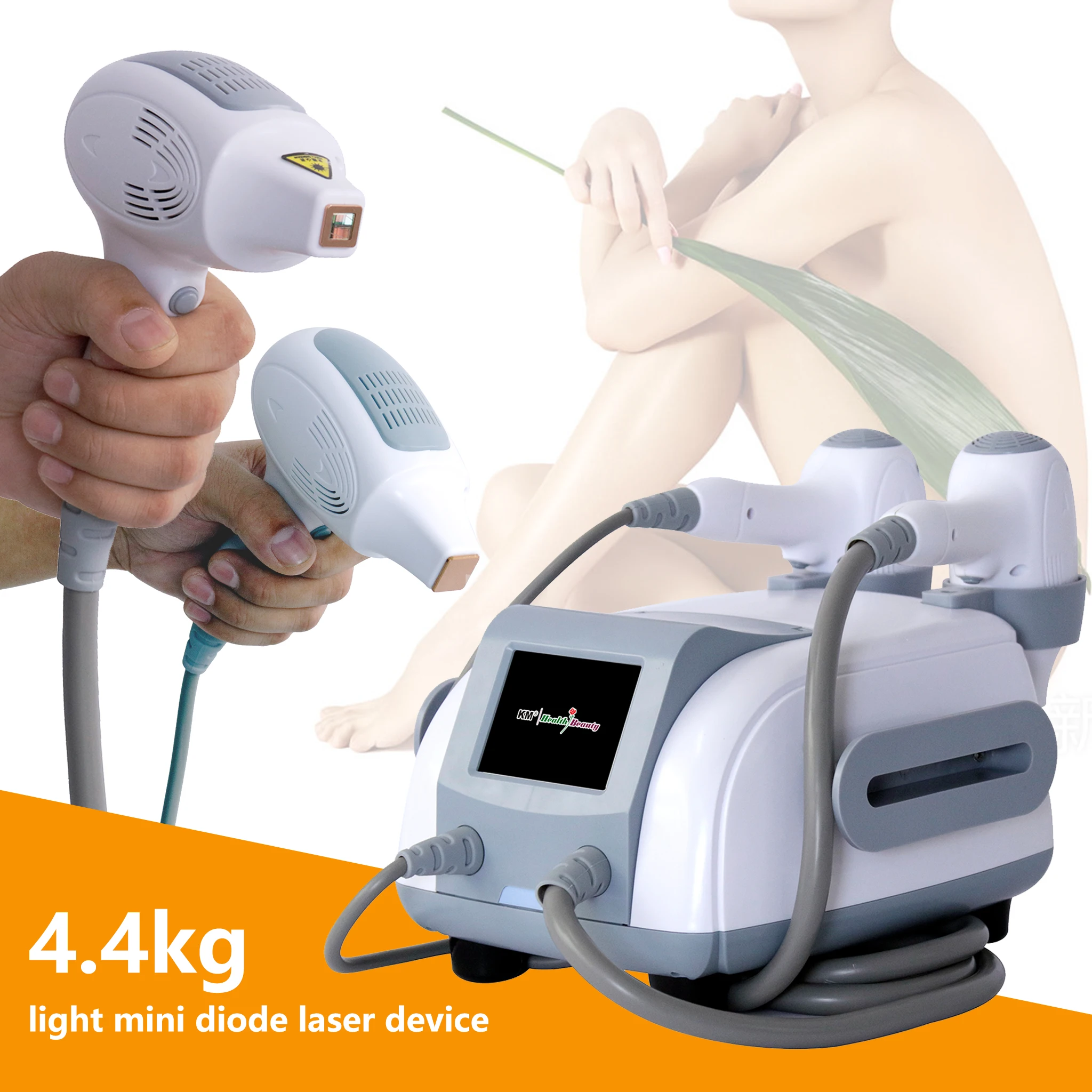 Portable Mini 808nm Diodo Xl Ice Titanium 755 808 nm 1064nm Trio Diode Hair Removal Depilation  Salon Equipment