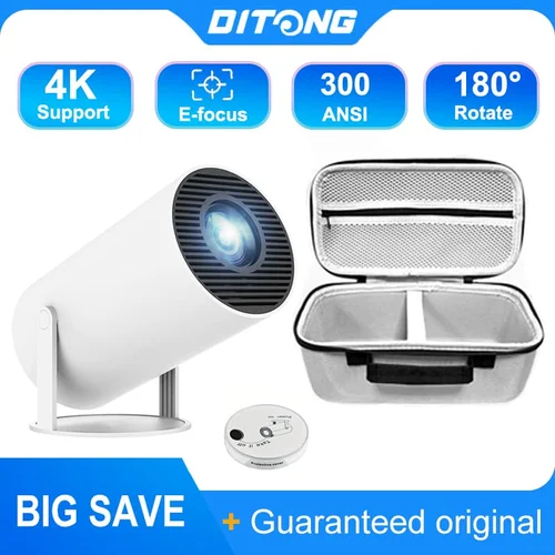 DITONG hy300 pro nuevo proyector 4K Android Wifi 1080P 1280*720P HD cine en casa vídeo portátil al aire libre películas led mini proyector