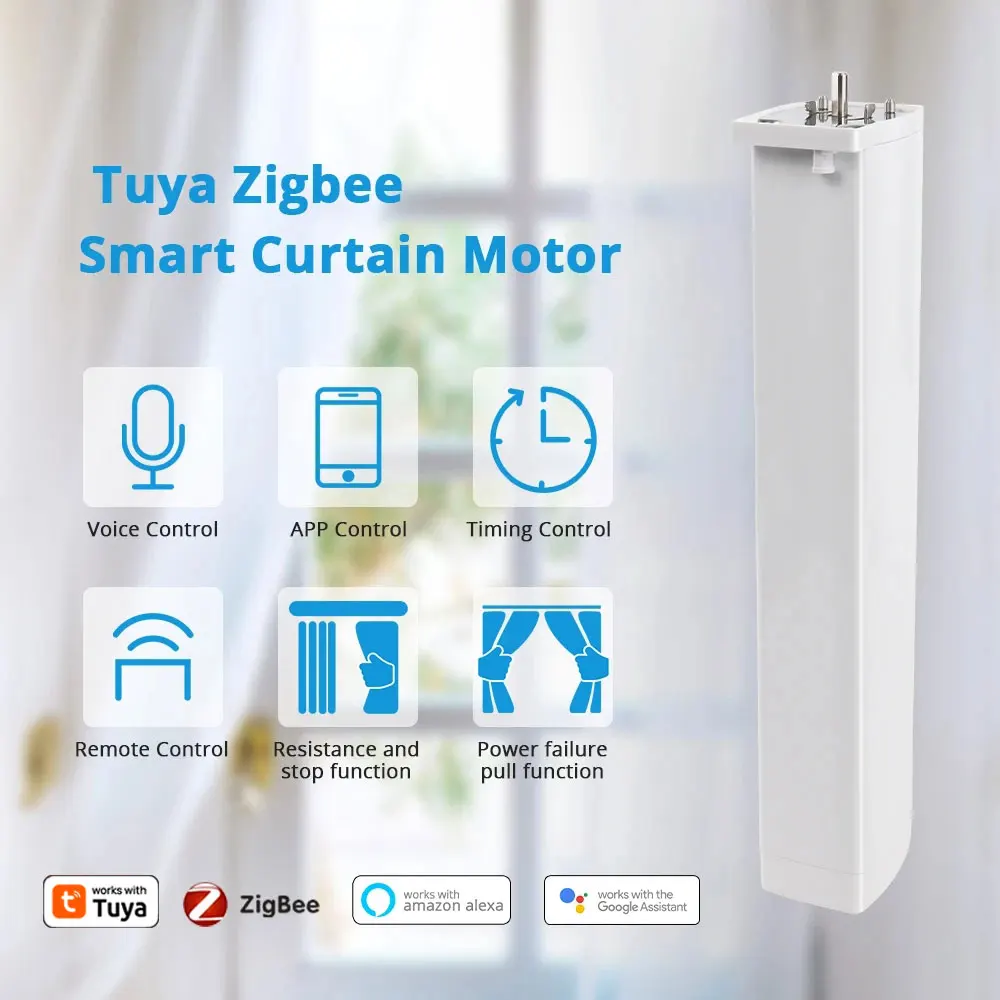 Zemismart Tuya Zigbee 3.0 Điện Thông Minh Rèm Có Điều Khiển Từ Xa Alexa Google Nhà Hẹn Giờ Tự Động Màn Hệ Thống