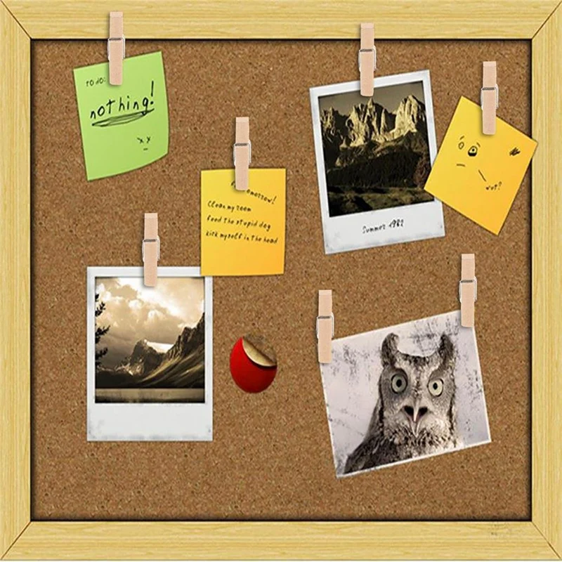 40 قطعة دبابيس ضغط مع مقاطع خشبية ، دبابيس ورق الإبداعية مع دبابيس لوحات الفلين ملاحظات صور الجدار والحرف للمكاتب المنزل