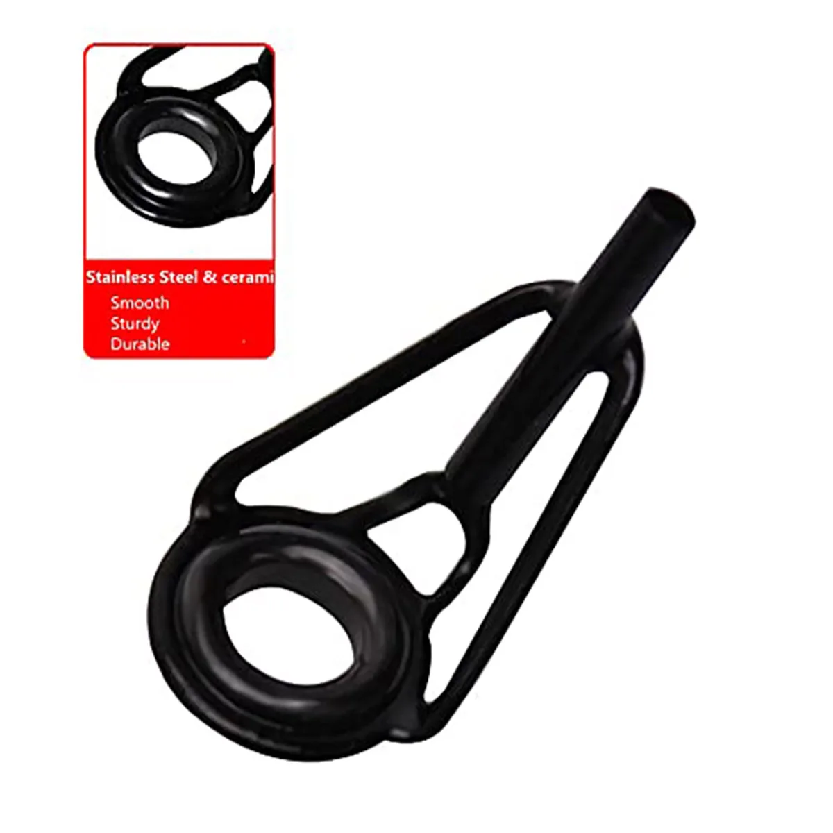 Stainless Steel Fishing Top Rod Guide Porcelain Ring 8pcs DIY Fishing Pole Tip Repair Rod Tip Accessories Fishing Tackle Pesca view 5
