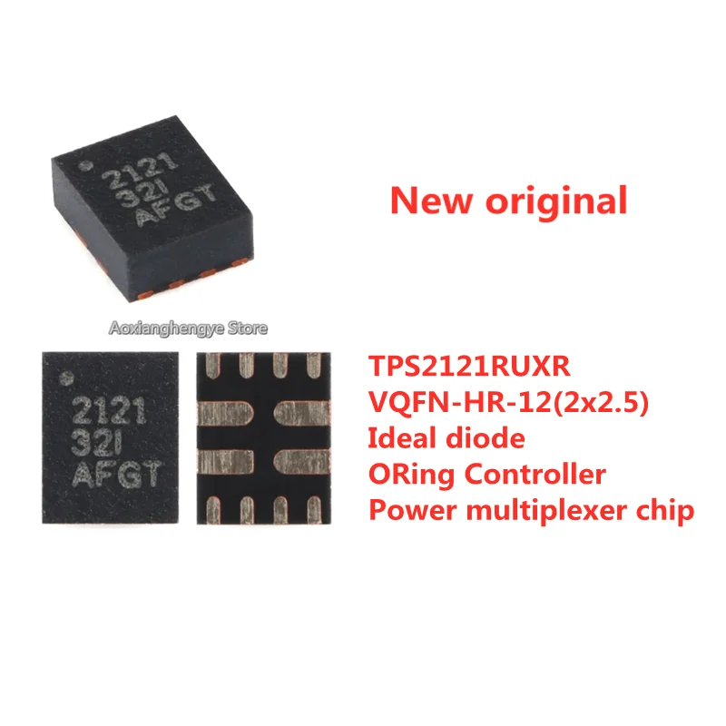 5PCS TPS2121RUXR VQFN-HR-12(2x2.5) Ideal diode  ORing Controller  Power multiplexer chip