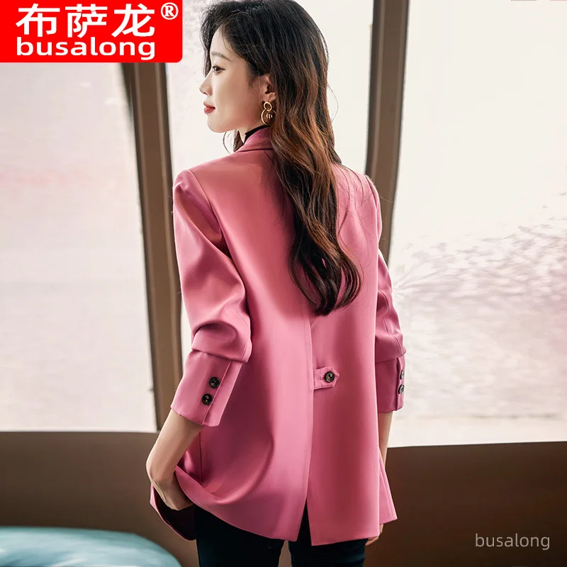 Blazer jaqueta outono inverno feminino manga longa profissional pequeno blazer formal wear jaqueta feminina entrevista vendas workwear660