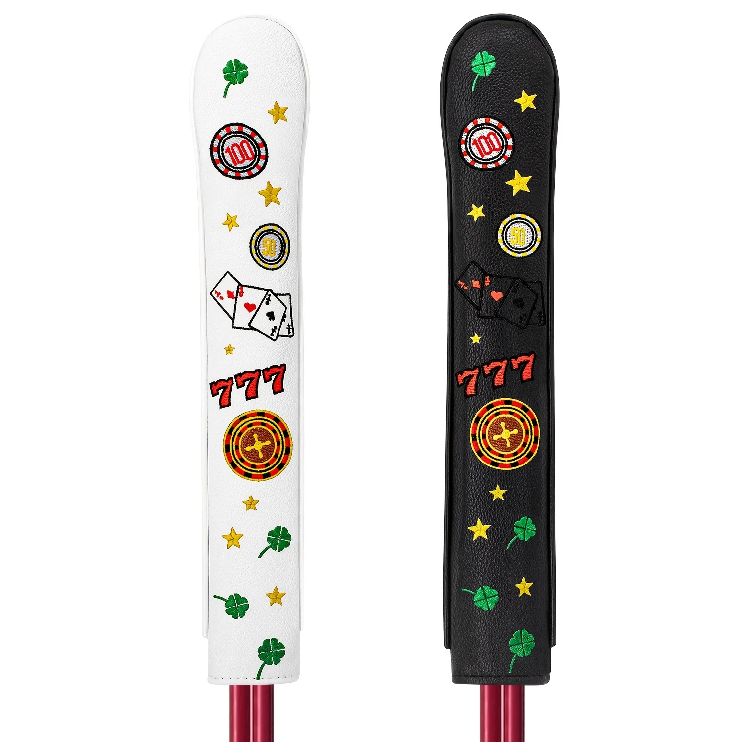 1pc Trendy Playing Card Printed Golf Directional Head Cover, Durable & Exquisite Golf Club Protector, Versatile Golf Gear