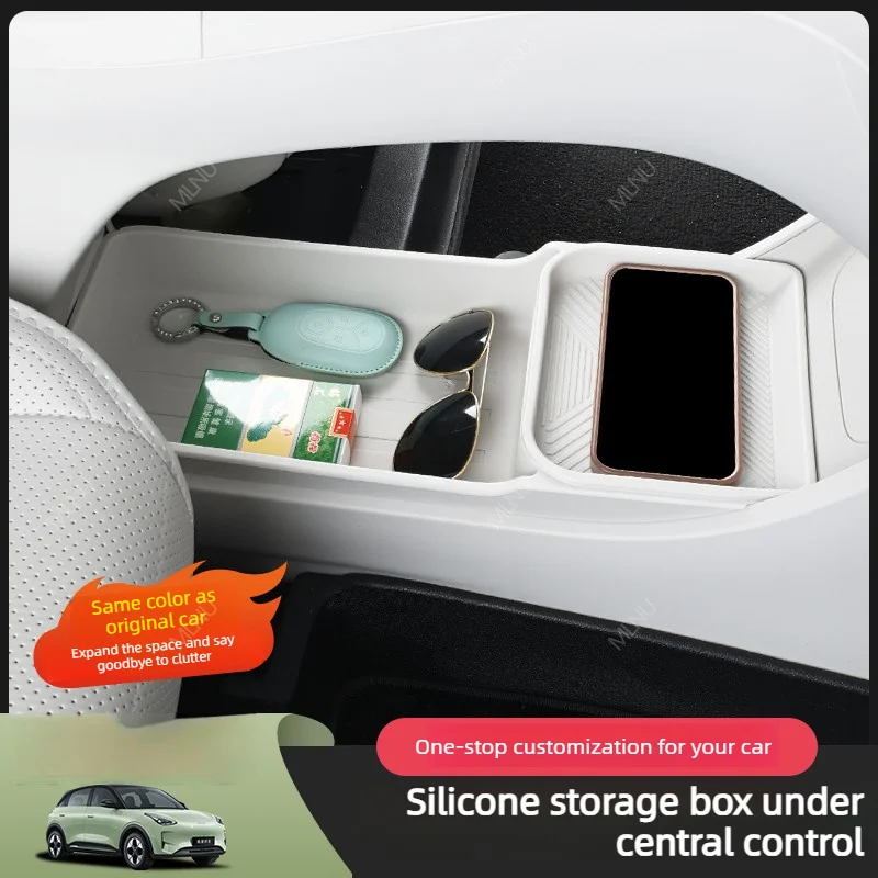 Center Console Storage Box For Geely EX2 E2 Proton eMas 5 2026 2025 Accessories TPE Anti-Slip Waterproof Dust-Proof Shockproof