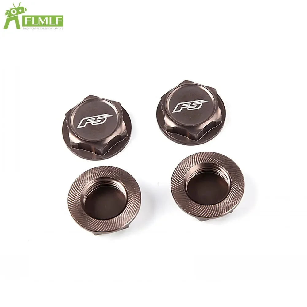 Alloy CNC Closed Wheel Block Tire Nut Combiner Nut Set Fit for 1/5 Rovan F5 MCD XS-5 Rc Car Parts