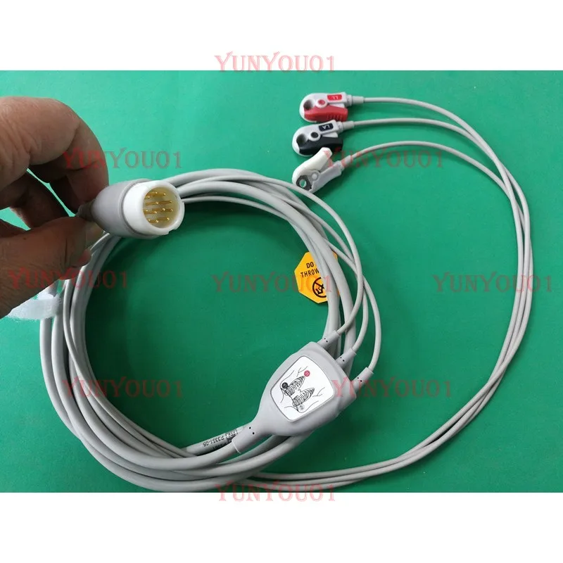 MP20 40VM6G30 40 monitor 12 pin 3-lead clip on ECG lead