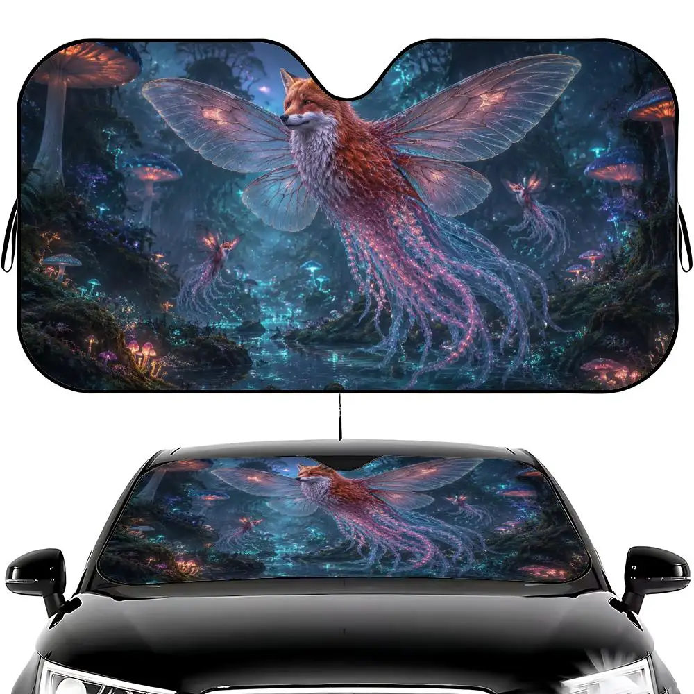 

design Chimera-style Animals Sun Visor Car Windshield Sun Visor - Foldable Universal Fit UV Block Heat Insulation Sunshade