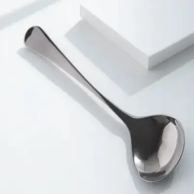 

Серебряная кофейная ложка из нержавеющей стали, полированная зеркальная поверхность, лед, чай, десерт, маленькая ложка с длинной ручкой