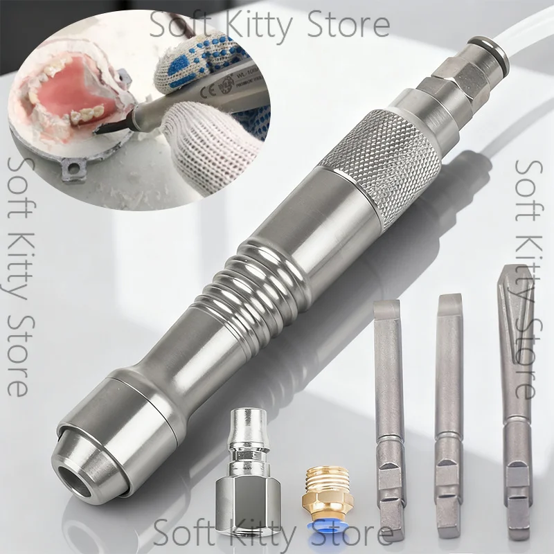 Mini Pneumatic Air Flux Chipper Chisel Set For Dental Medical Gypsum Cast Stomatology Engrave Micro Gas Shovel Air Scraper