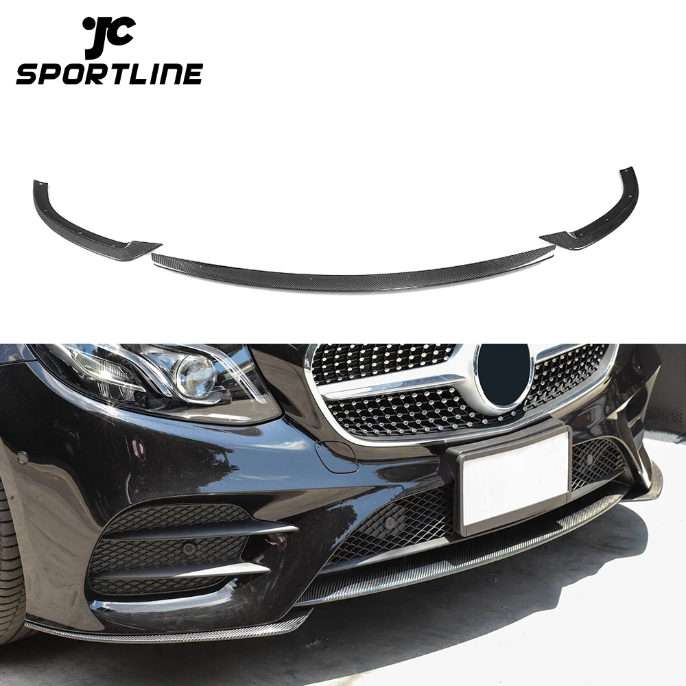 Carbon Fiber C238 Sport Bumper Front Lip for Mercedes E200 E400 E500 Coupe 2-Door 2017-2019