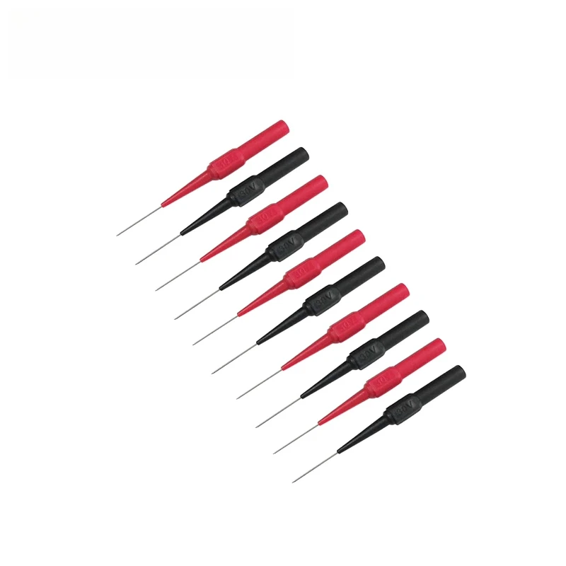 

Ultra-fine 0.7mm thick probe multimeter pen, flexible 5 red 5 black maintenance test puncture line meter stick back needle