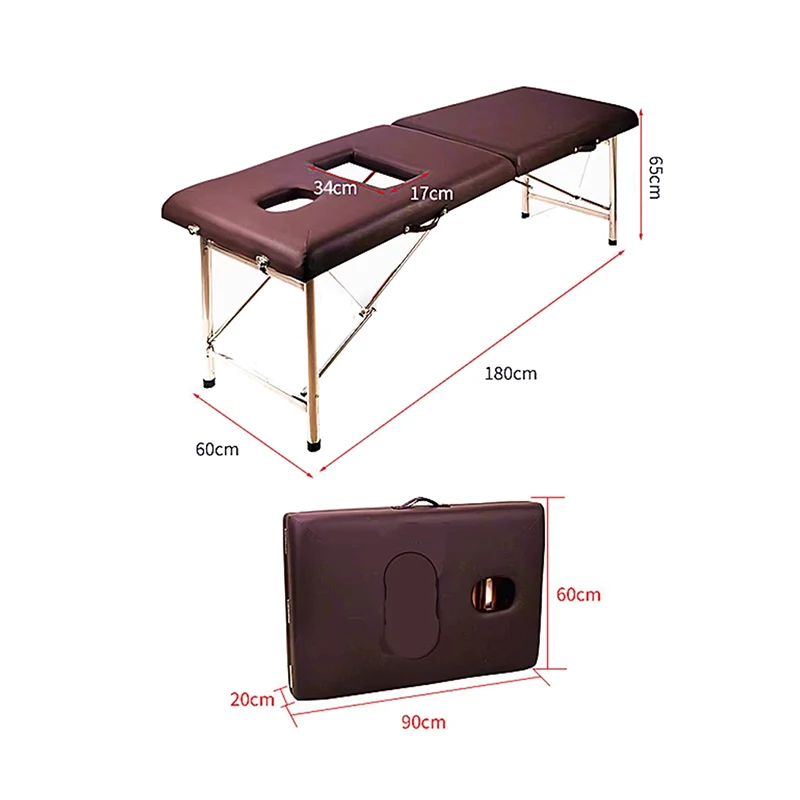 طاولة تدليك محمولة خفيفة الوزن، سرير تدليك للكبار عصري وأنيق متعدد الوظائف مع فتحة لأثاث موبليس للثديين #2