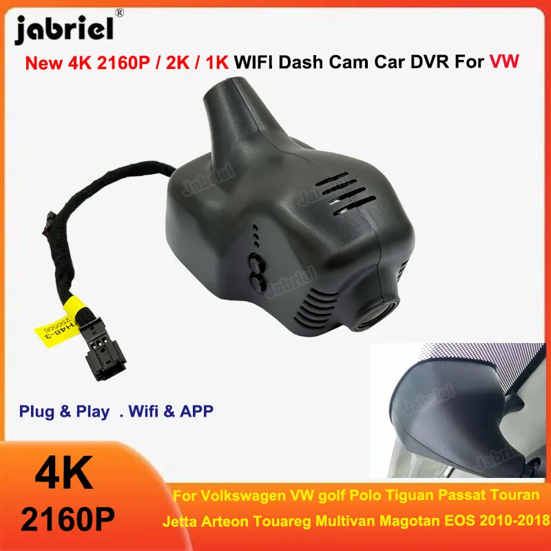 4K 2160P Wifi Car Dvr Dash Cam Camera For for Volkswagen VW golf Polo Tiguan Passat Touran Jetta Arteon Touareg Multivan Magotan