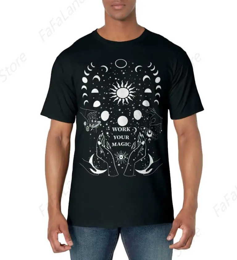 Witchcraft Celestial Sun Moon Witchy Wiccan Magick Magic T-Shirt