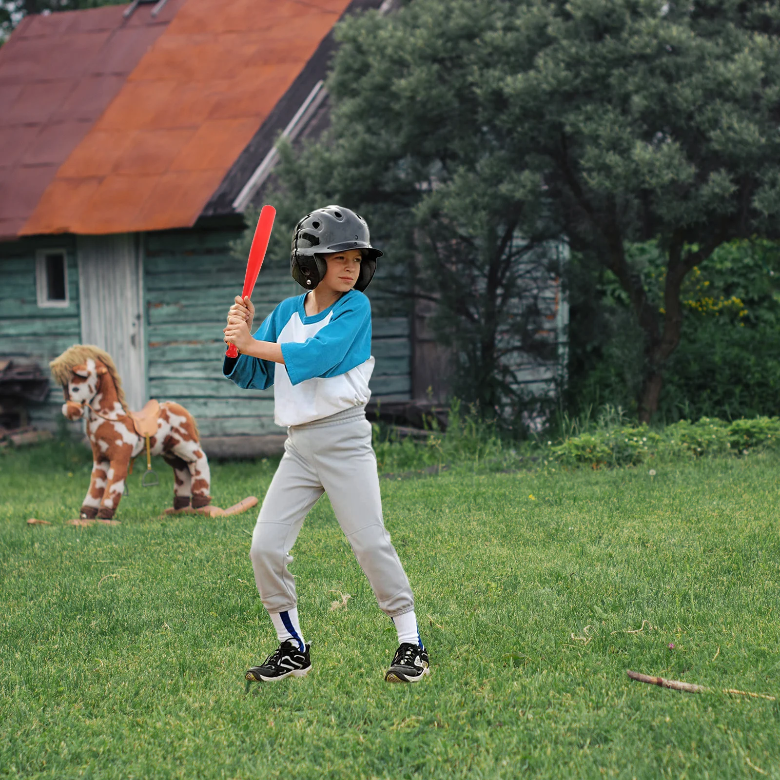 Puntelli per mazza da baseball da allenamento all'aperto Giocattoli per bambini piccoli Cortile Bambini Bambini