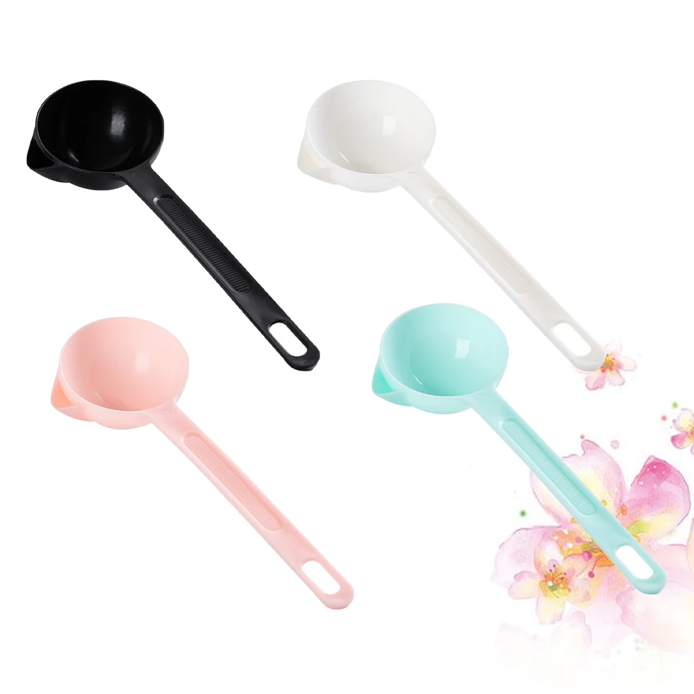 

4Pcs Oil Filter Spoon Grease Separator Kitchen Cookware Filtering Colander Long Handle PP Material Home Restaurant