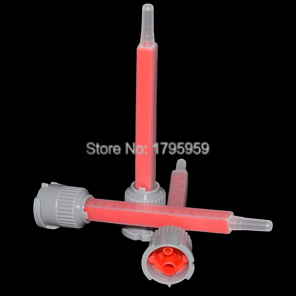 50pcs Static Mixer 1:1 Mixing Nozzle 10:1 Epoxy Adhesive Applicator AB Glue Mixed Tube Dual Cartridge Square Mixing Nozzle Set