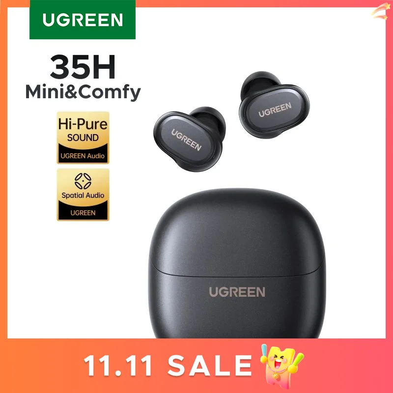 UGREEN Dots Wireless Earbuds Bluetooth 6.0 in Ear Buds Light Weight Headphones,Deep Bass Sound, 35H Play, Earphones With APP