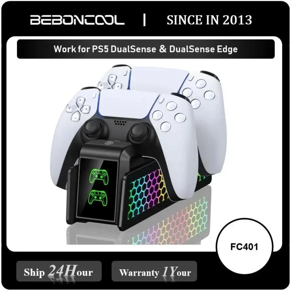 estacao-de-carregamento-beboncool-fc401-rgb-para-ps5-dualsense-carregador-rapido-com-indicador-led-suporte-para-gamepad
