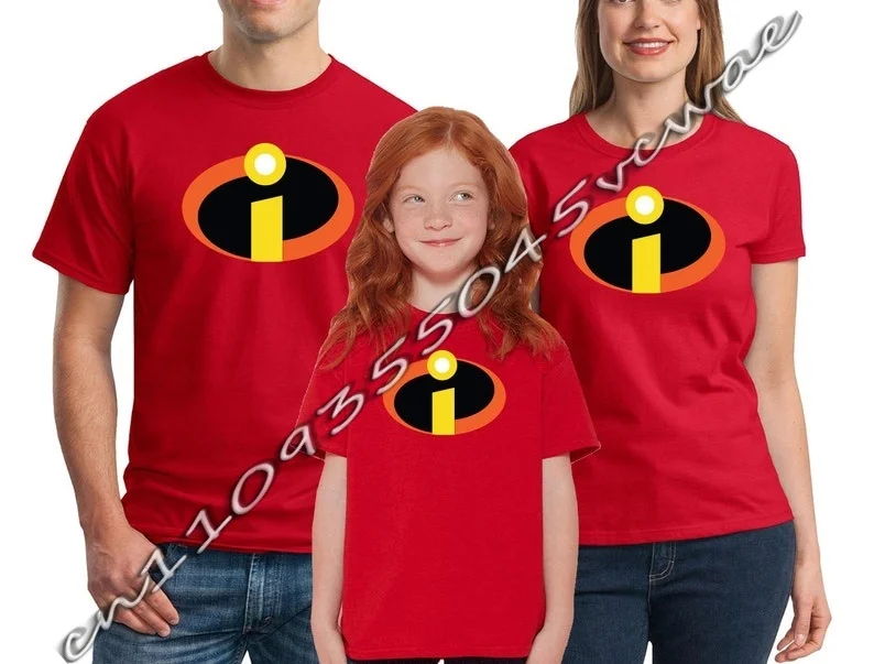 Incredibles Fan Collection Series Theme Couple Dress Summer Fashion T-shirt Men's  Pregnant Top 2026familyMatching