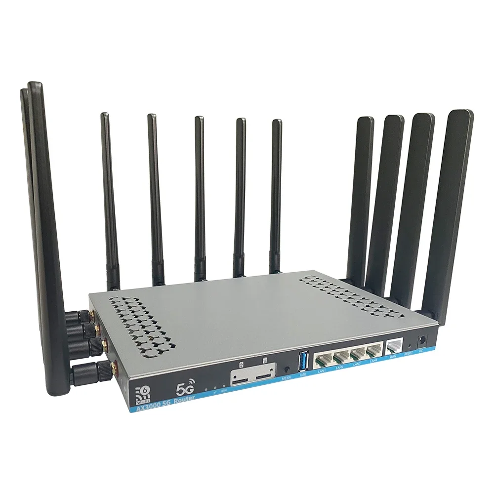3000 Mbit/s Wireless Speed Openwrt V21 Dual M.2 Slots Mobiler WLAN-Router 5 g Dual-SIM-Karte WLAN-Router