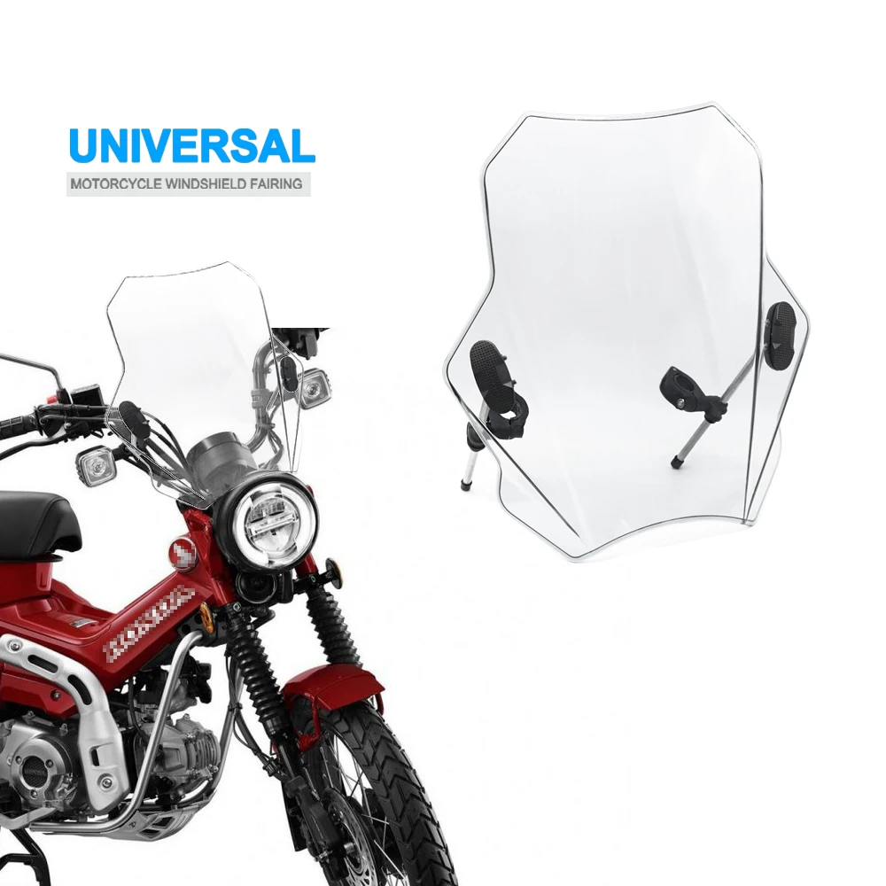 

Universal Motorcycle Windscreen Windshield Covers Deflector For Honda ct125 hunter cub 2020 -2023