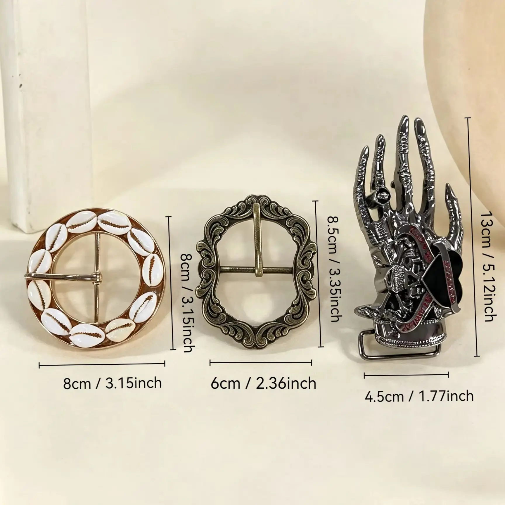 1 piece of novel belt buckle for both men and women, no belt style, diverse applications, 3.8cm wide belt