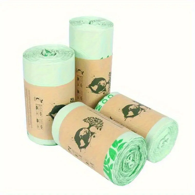 Biodegradable Kitchen Food Waste Bag Sflat-Mouth Compostable Trash Bags Corn Starch Garbage Bags Thickened Kitchen Scraps Bag
