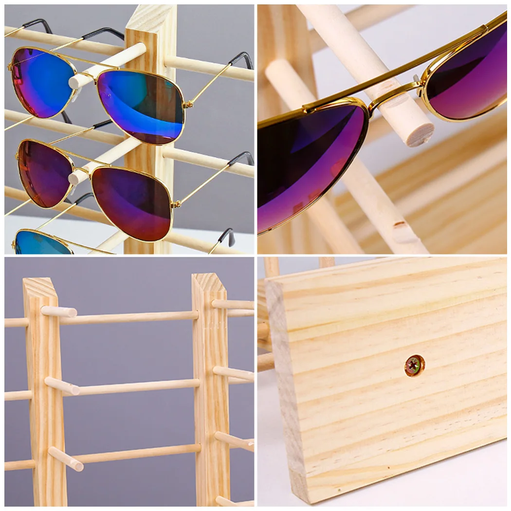 Glasses Display Stand Creative Wood Decor Sunglasses Rack Glasses Stand Holder For Multi Pairs Glasses Showcase Dropshipping