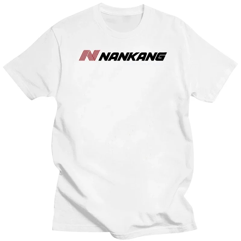 Nankang camiseta estampada com logotipo masculino, algodão, punk, moda, verão, novo