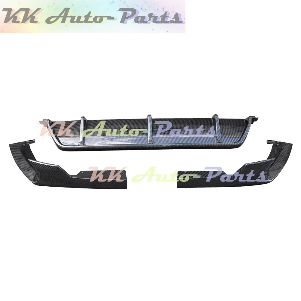 3PCS Real Carbon Fiber Diffuser Rear Bumper Lip Splitters For BMW X6 G06 M Sport 2020 UP Auto Tuning