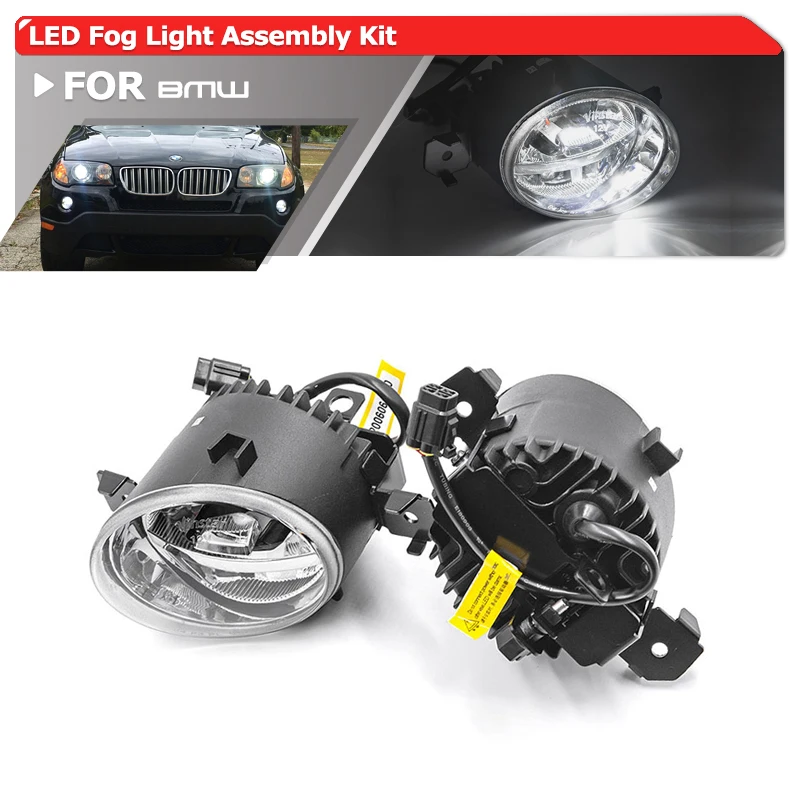 

LED Front Bumper Driving Fog Light Assembly Kit For BMW E70 X5 Pre-LCI 2006 2007 2008 2009 2010 E82/E87 E84 X1 M TECH E83 X3 LCI