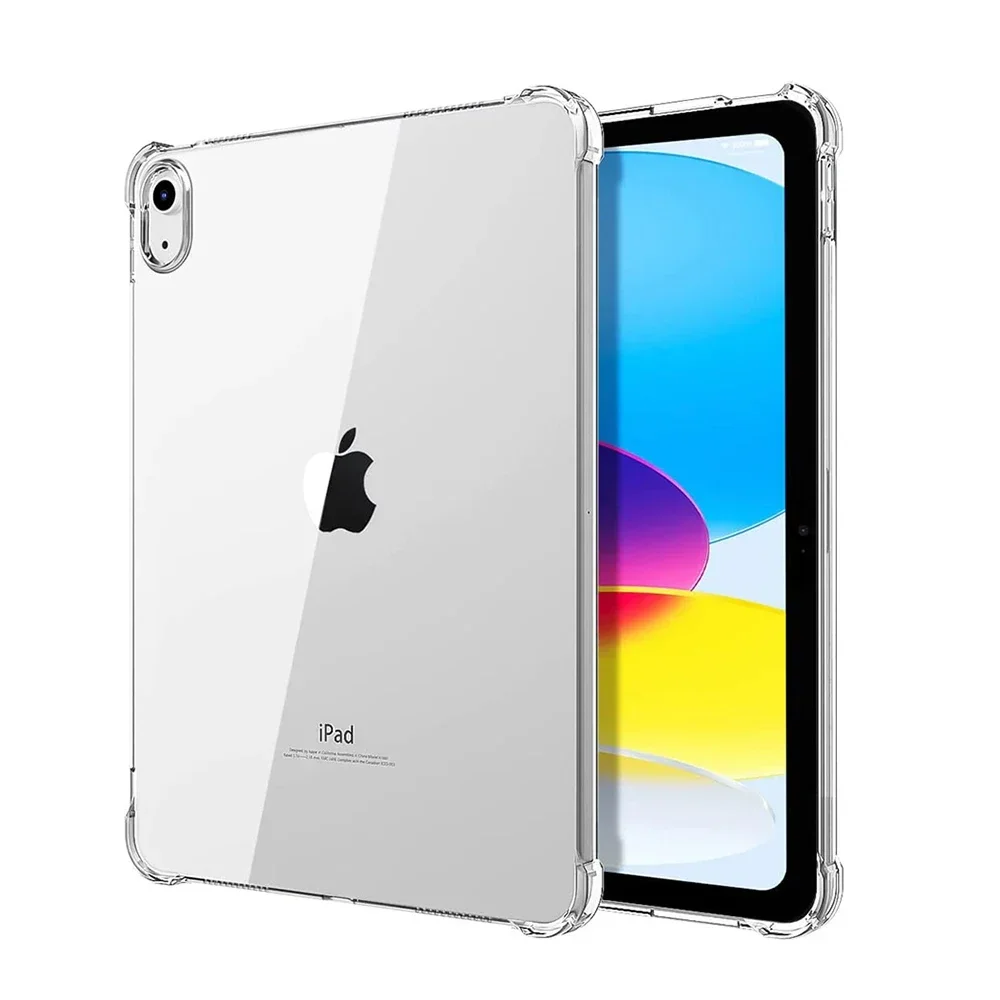 Untuk iPad 10.2 2022 2021 2020 2019 casing TPU silikon transparan penutup tipis untuk iPad 10th generasi ke-8 belakang Coque Capa