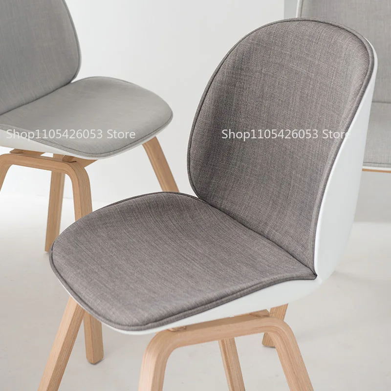 Desk Chair, Comfortable, Sedentary, Soft Bag, Creative, Home, Study, Shell Chair, Solid Wood, Beetle