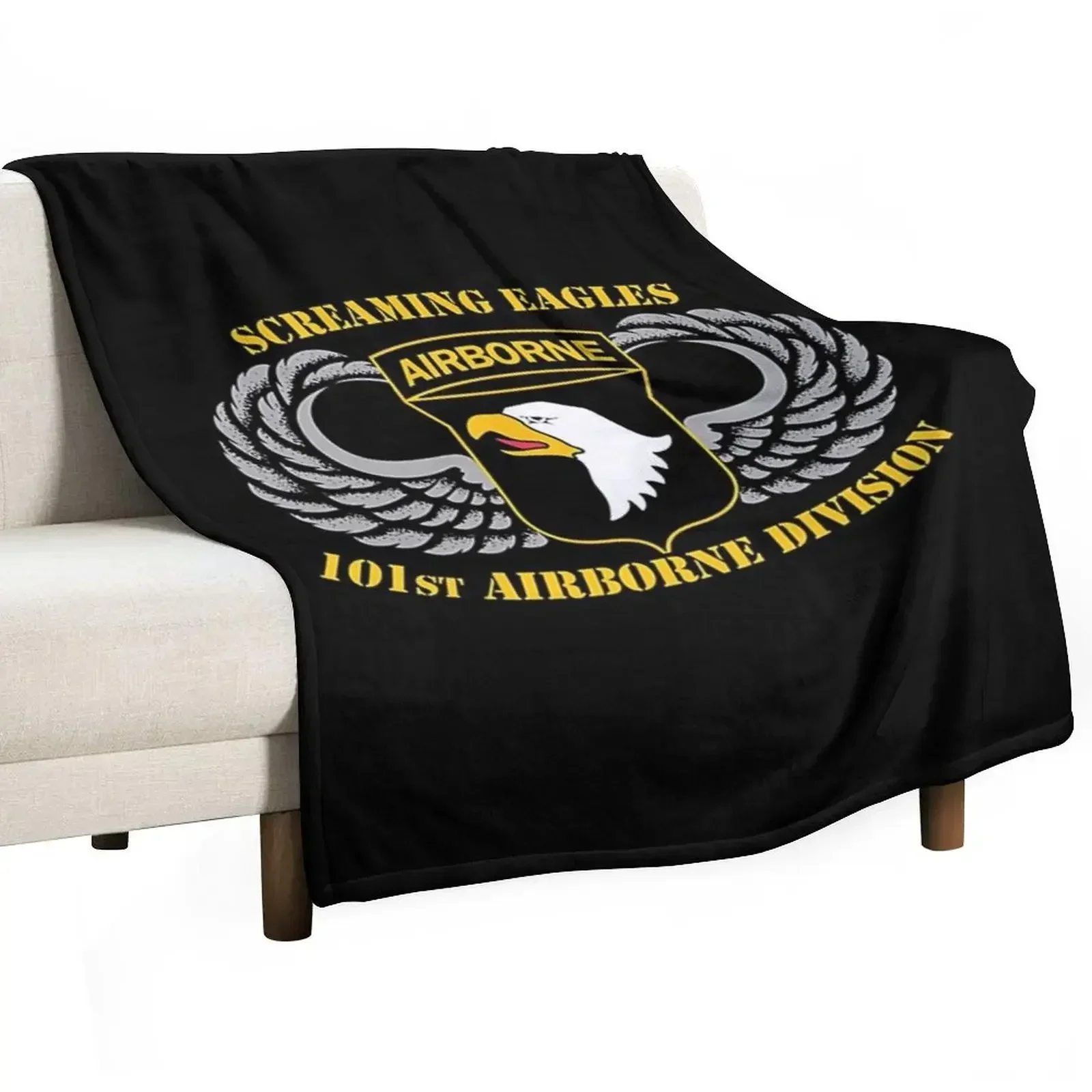 

101st Airborne Division Throw Blanket Hairy Bed covers Luxury Thicken Blankets