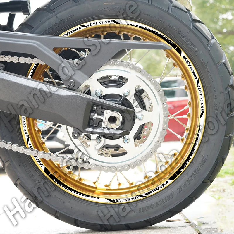 For Vstrom 800 DE 1050 DE Motorcycle Wheel Rim Sticker Reflective Accessories Waterproof Decal